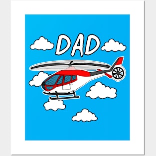 Father's Day Helicopter Dad Posters and Art